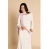 Foulard-ruban violet Daphné made in France | CLÉCLÉ