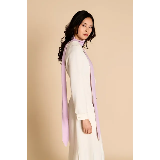 Foulard-ruban violet Daphné made in France | CLÉCLÉ