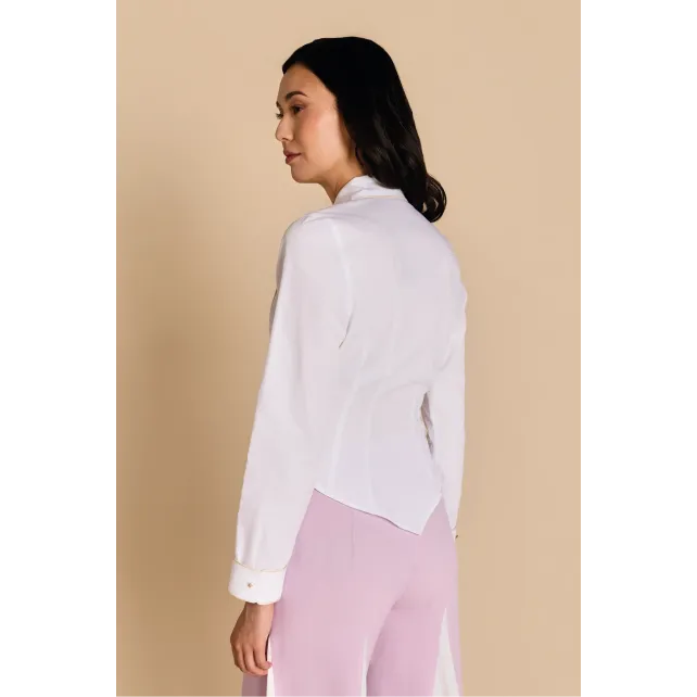 Anthonia — Chemise cintrée blanche made in France | CLÉCLÉ