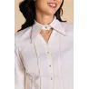 Anthonia — Chemise cintrée blanche made in France | CLÉCLÉ
