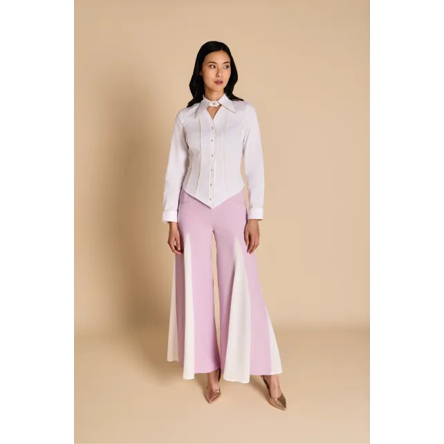 Anthonia — Chemise cintrée blanche made in France | CLÉCLÉ