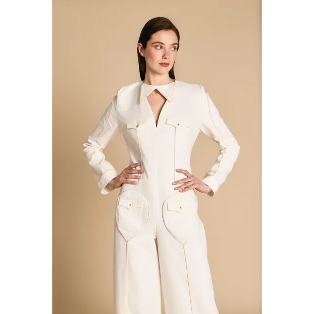 Astrée — Combinaison en denim bio made in France | CLÉCLÉ