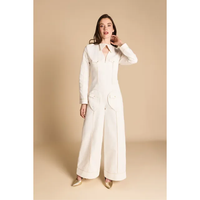 Astrée — Combinaison en denim bio made in France | CLÉCLÉ