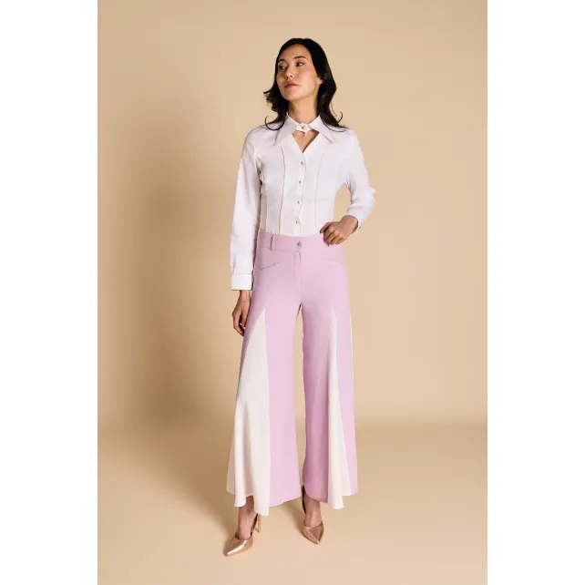 Daphné — Pantalon large violet made in France | CLÉCLÉ
