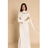 Foulard-ruban ivoire Chrysanthie | CLÉCLÉ